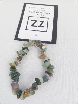 Pulsera de piedras irregulares Ágata India