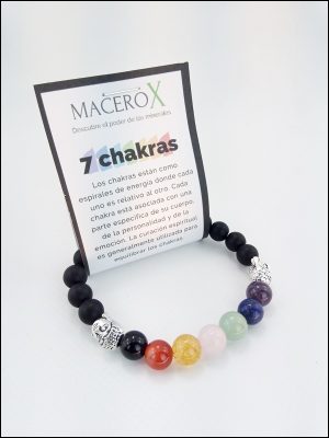 Pulsera de piedras 7 chakras Shunguita Buda