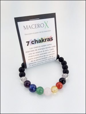 Pulsera de piedras 7 chakras Shunguita árboles