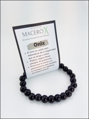 Pulsera de piedras Onix 8mm