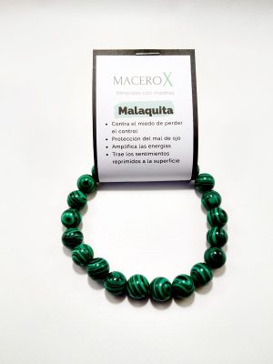 Pulsera de hombre Malaquita 10mm
