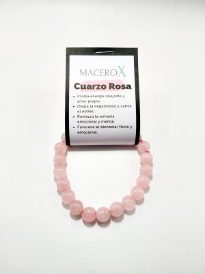 Pulsera de piedras Cuarzo rosa 8mm