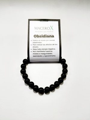Pulsera de piedras Obsidiana 8mm