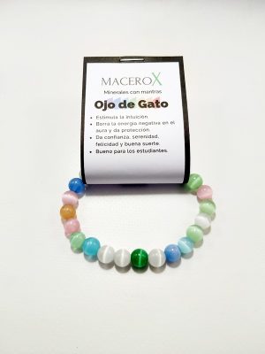 Pulsera de piedras Ojo de gato 8mm