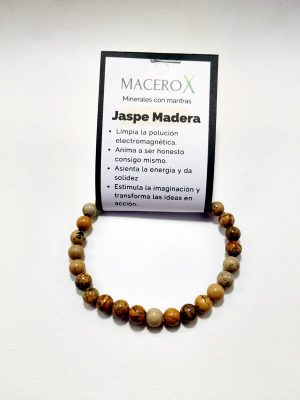 Pulsera de piedras Jaspe Madera 6mm