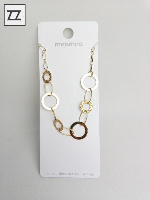 Collar dorado de aros