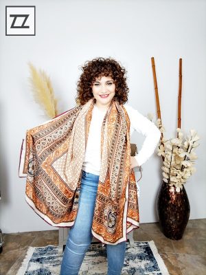 Pañuelo seda estampado Alma