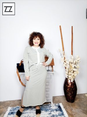 Conjunto rayas Irma verde