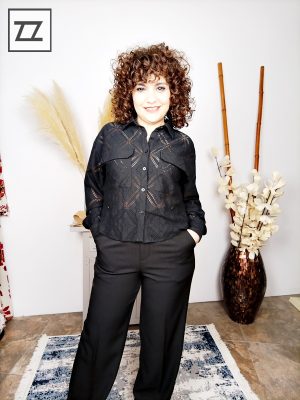 Camisa encaje Joss negra