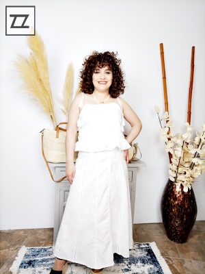 Conjunto top y falda Adina blanco