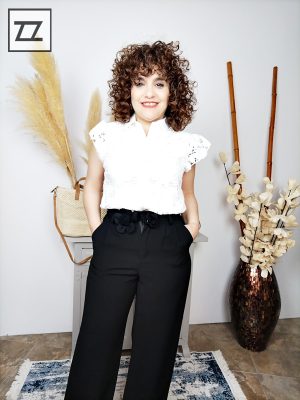 Camisa blanca bordada Adela blanco