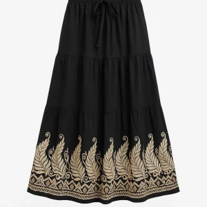 Falda larga bordada Beril